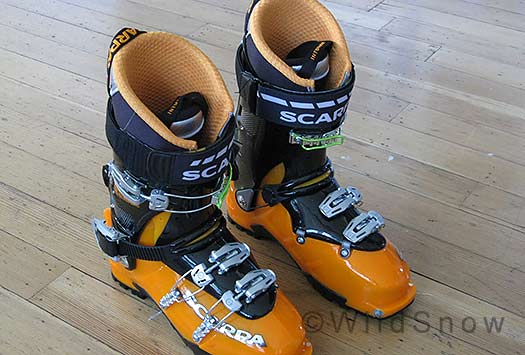 Scarpa Maestrale backcountry skiing boot.