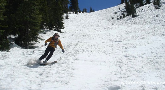 Backcountry skiing Mount Baker, Washington.