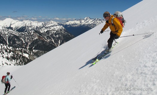 Backcountry skiing Ruth Mountain