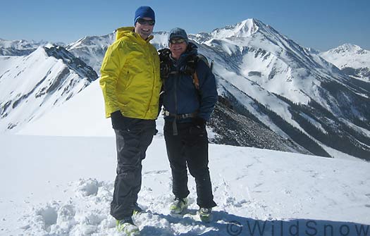 Chris (left) and Scott atop Independence Mountain, Colorado.
