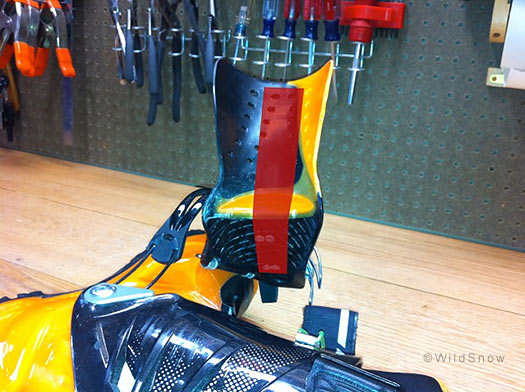 Stiff tongue for Maestrale boot used by backcountry skiers.