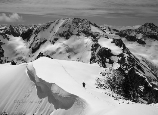 Backcountry skiing in the North Cascade Mountains