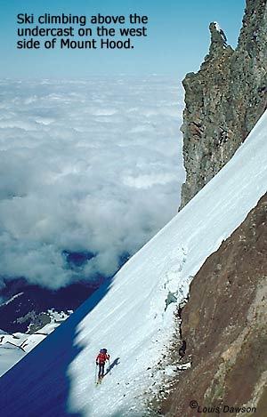 Skiing Mount Hood, Oregon.