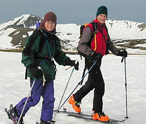 Louie and Lou Dawson skiIndependence Pass 2001.