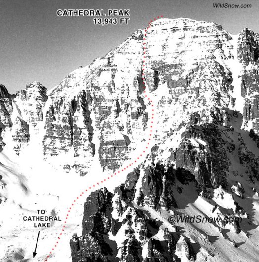 Dawson - Perlmutter Route, East Face Cathedral Peak 