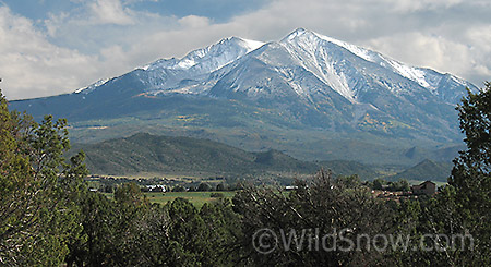Mount Sopris, fall 2006 showing promise for a ski season.