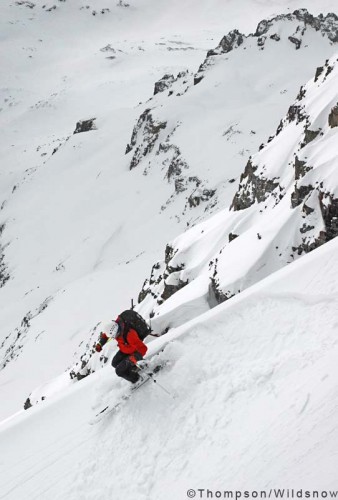 Tyler finds some powder on the northern aspect of a rib.