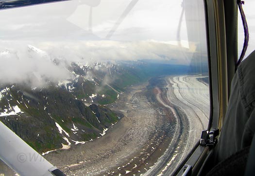 Kahiltna Glacier from the air.
