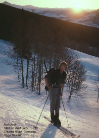 Rich ski touring on Red Lady Mountain, Crested Butte, Colorado 1980.