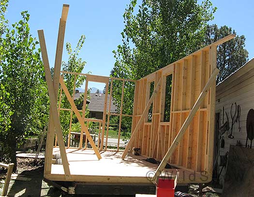 Conventional stick framing has its advantages. Easy to build now and modify later, for example. But we could have built using insulated wall panels (SIPs) as well.