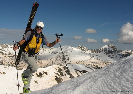 Dick Jackson backcountry skiing on Independence Pass, 2009.