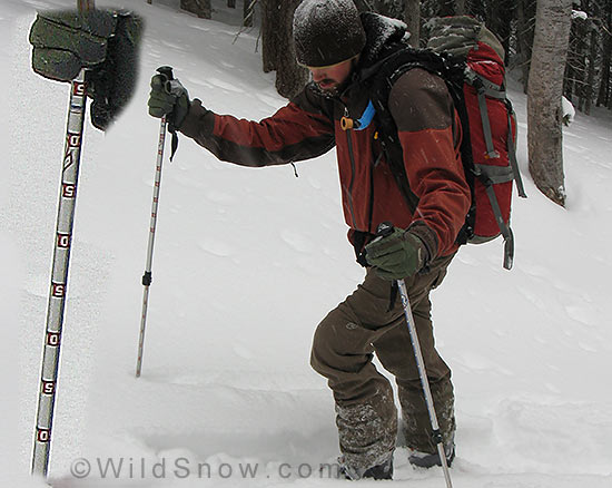 Backcountry sking with K2 ski poles.