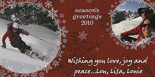 Merry backcountry skiing Christmas from the Dawsons and WildSnow.com