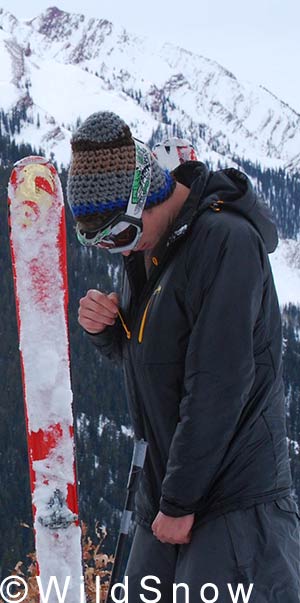 Golite Pinyon jacket for backcountry skiing.