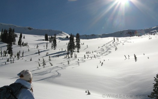 Backcountry skiing in western Colorado.