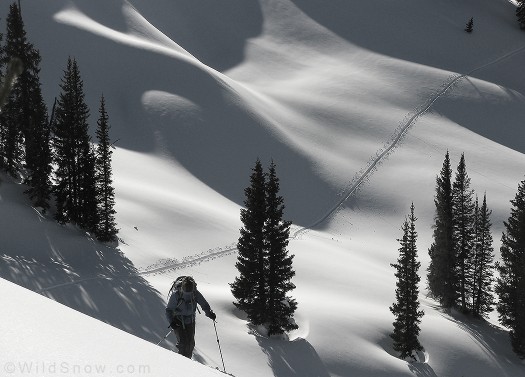 Backcountry skiing in Western Colorado.