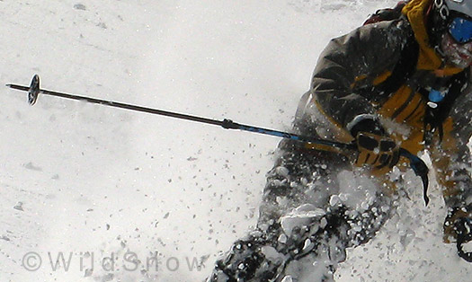 Backcountry skiing with k2 Lockjaw ski poles.