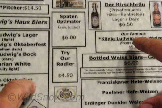 Beer selection was quite nice, appreciated, while pricey.