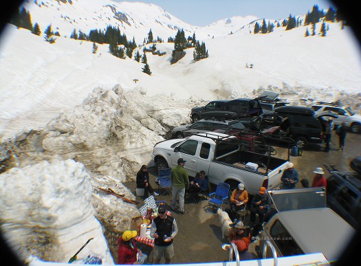 Independence Pass skiing parking and bbq.