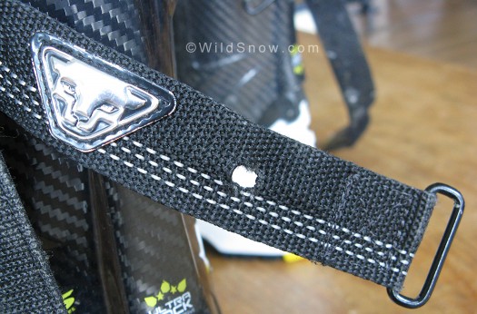 Ski mountaineering boot power strap.