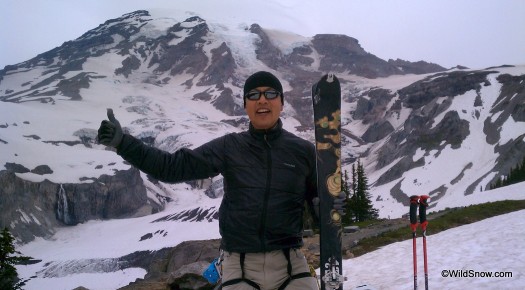 Summer skiing in the Pacific Northwest.
