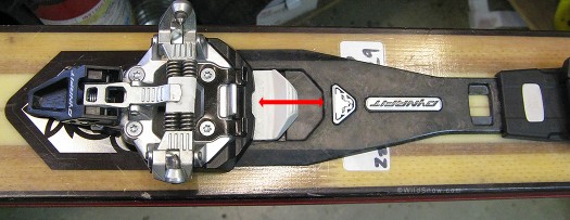 Dynafit Radical FT 12 'vibration damper switch' for backcountry skiing.