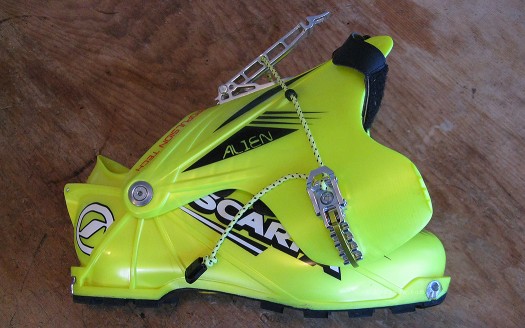 Scarpa Alien backcountry skiing boot.