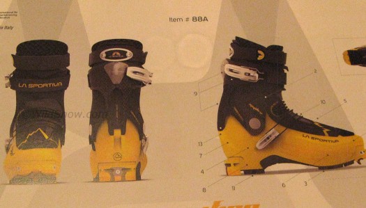 La Sportiva backcountry skiing boots.