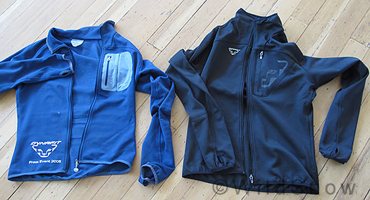Older model to left, upgrade to right has nicer front pocket, no rear zipper.