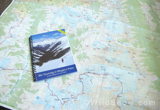 Rogers Pass map and book.