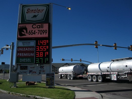 Fuel prices in Utah, interesting disparity between gas and diesel.