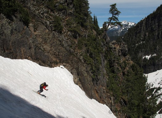 Backcountry skiing Vesper Peak in the Cascade Mountains