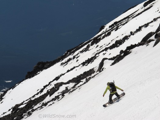 We had a party of 5, including competent backcountry splitboarder Zach. 