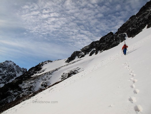 Backcountry skiing in the North Cascade Mountains