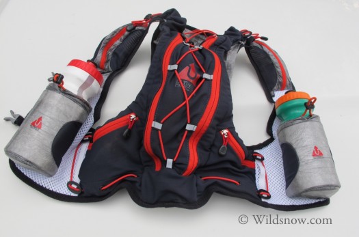 The pack’s sizing is important for stability and bottle position, so be sure to try one on.  I ran with the S/M which put the bottles in a somewhat awkward position for my arms when hiking—an issue the M/L pack would remedy.