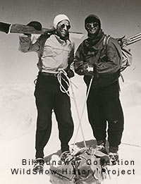 Dunaway (left) and Terray at Mont Blanc summit, July 1953.
