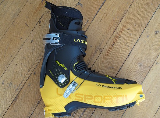 The object at hand. Sportiva is of course known for alpine footwear but they're relatively new to the ski boot arena. Overall high marks for their ski boots.