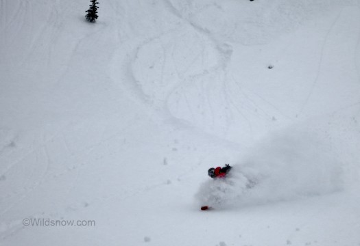 Ben getting a face full of powder