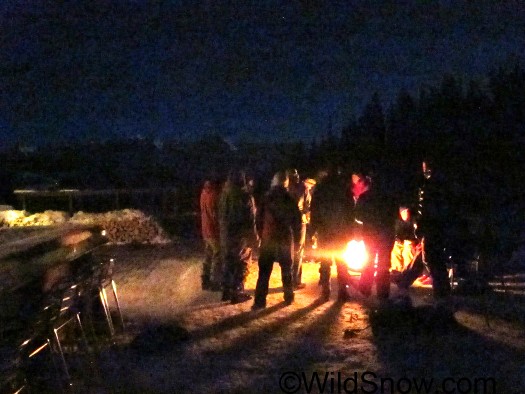 Last night on Crested Butte ski mountain, campfire for the uphillers. About 30 people.