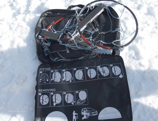 Thule chains in nice case with easy to follow directions.
