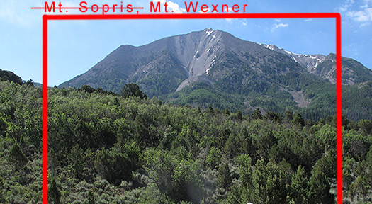 Approximate borders of the Wexner Mount Sopris Land Exchange