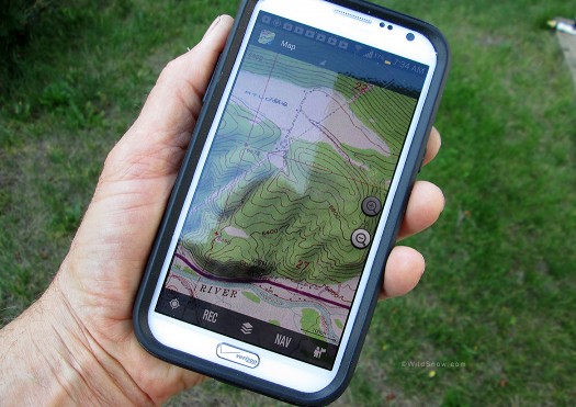 Samsung Galaxy Note 2, in service as GPS mapping device.