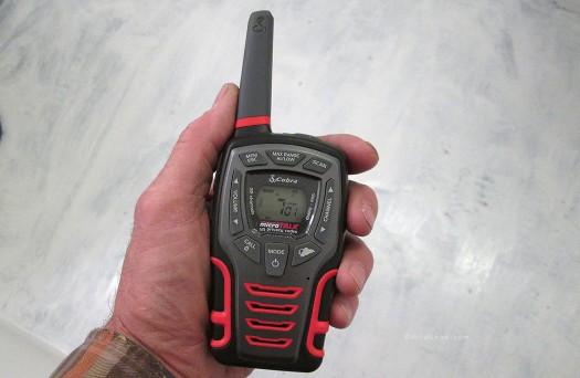Cobra CXT545 is compact. Protruding buttons are easily triggered, lock mode turns most off but leaves the Call and Range (power) buttons functioning, sadly.