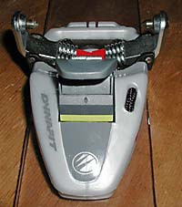 New model Tri-Step, front view. The yellow bar indicates full lock in touring mode, eliminating any doubt on the part of the user.