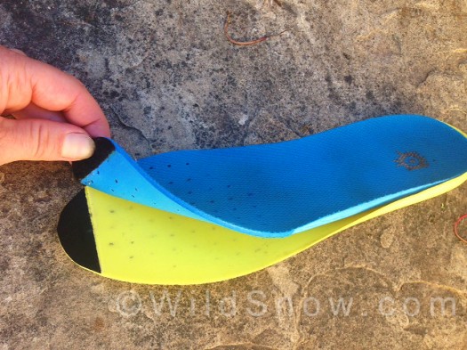 Two piece insole helps to customize fit
