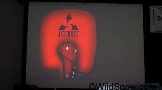 Jetforce airbag is a huge 200 liters that might even function as partial head protection.