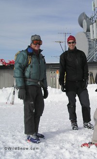 Myself (left) and Dynafit PR guy Tim Kelley at Jackson Hole resort, 2006.