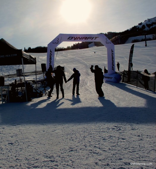 Volunteers shook the cold away with Neil Diamond strumming along behind them. Easily waking up the entire resort from its slumber. 