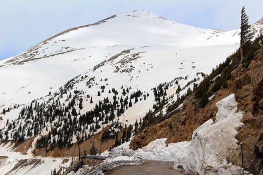 Snirt is covered on Blue Peak, Colorado. Independence Pass will be the place to ski this weekend!