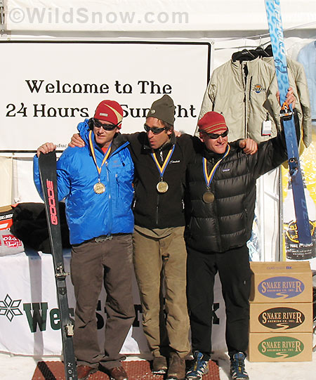 Winners Greg Hill and Jimmy Faust (tie), and Steve Romeo (3rd, to right).